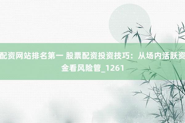 配资网站排名第一 股票配资投资技巧：从场内活跃资金看风险管_1261