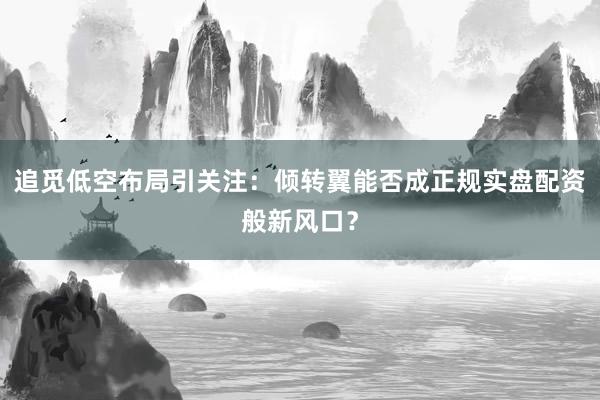 追觅低空布局引关注：倾转翼能否成正规实盘配资般新风口？