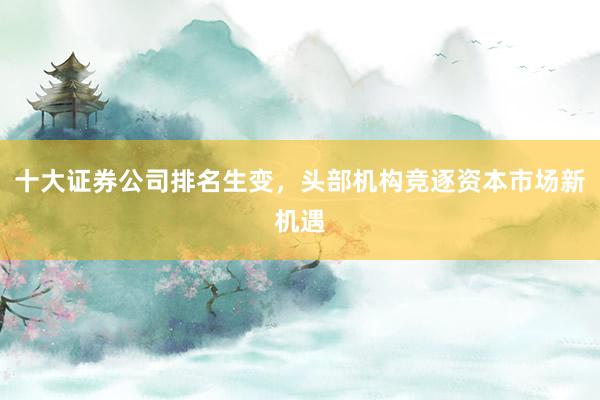 十大证券公司排名生变，头部机构竞逐资本市场新机遇